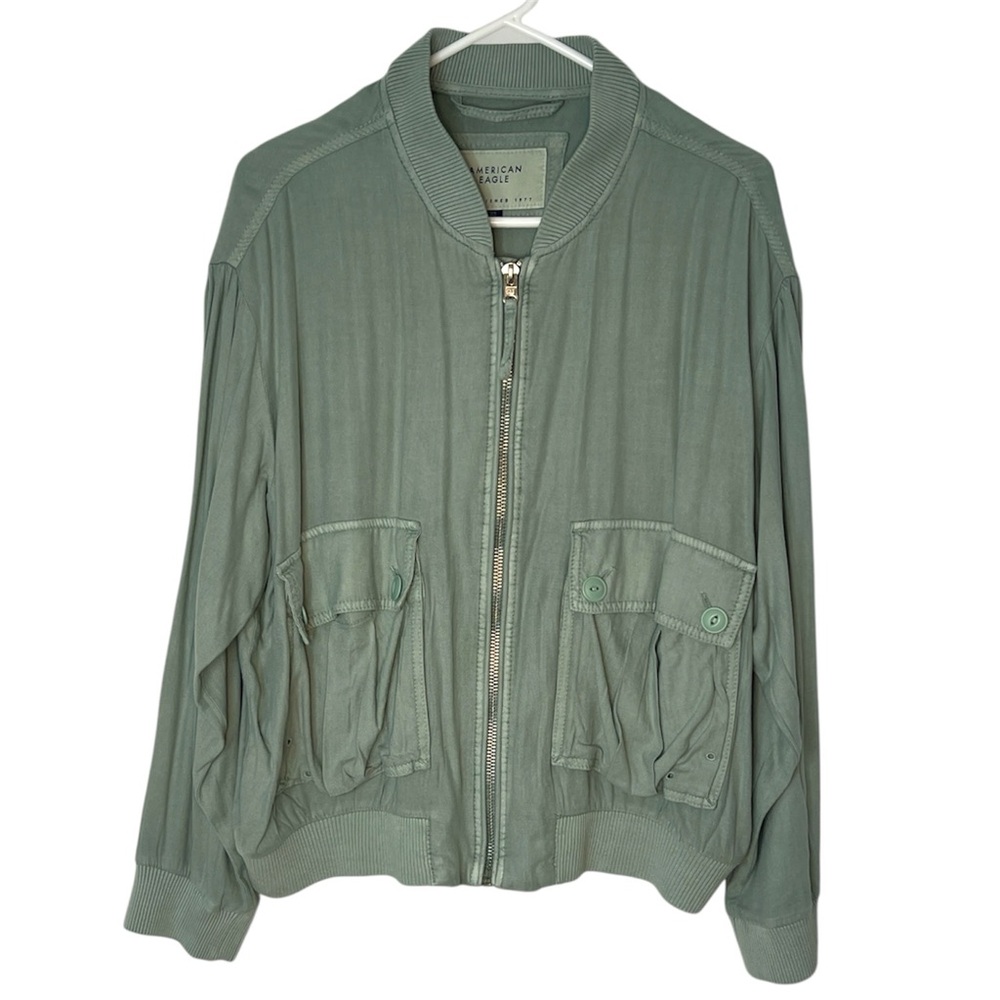 American Eagle Green Bomber Jacket large